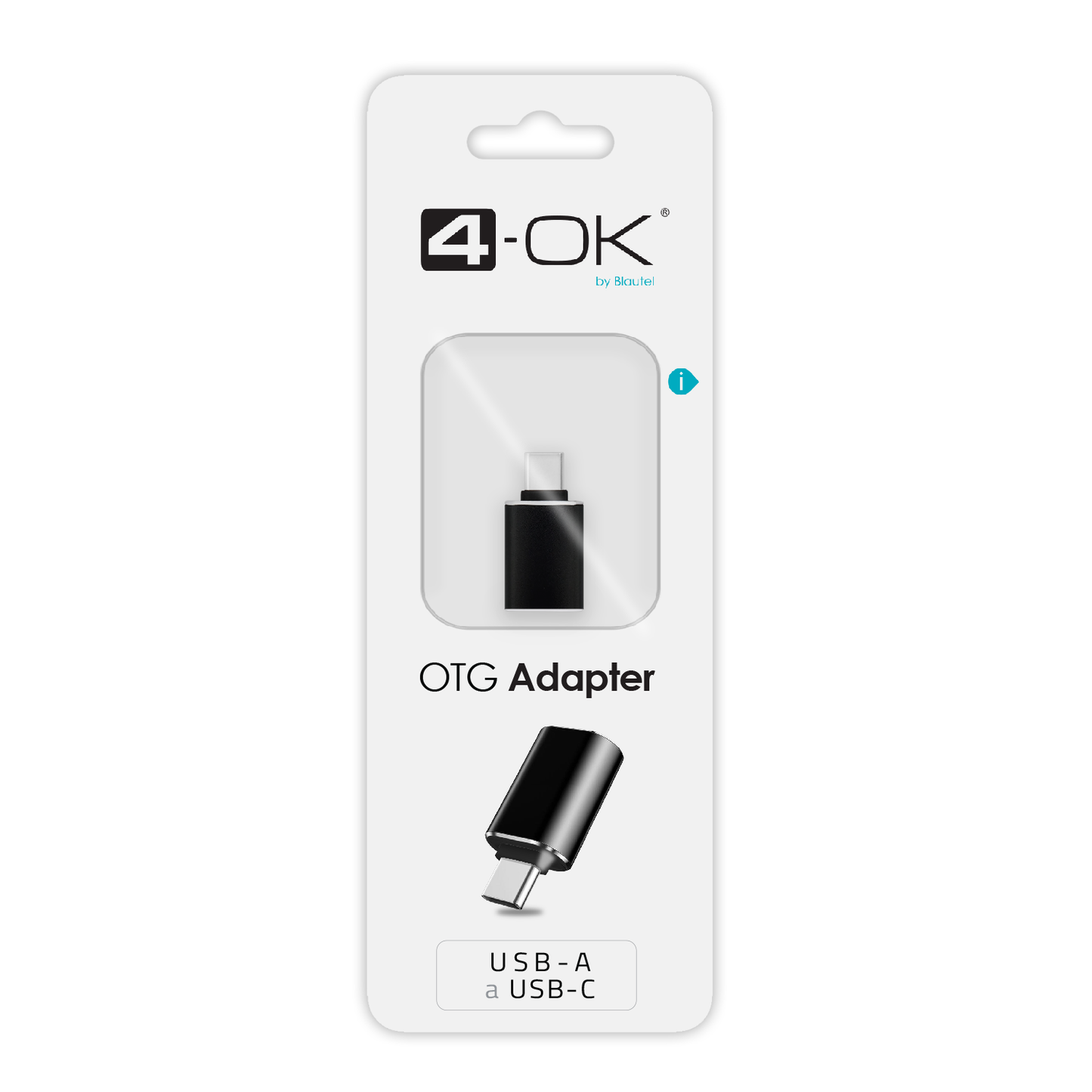 ADAPTADOR 4-OK USB A TO USB C METAL STYLE